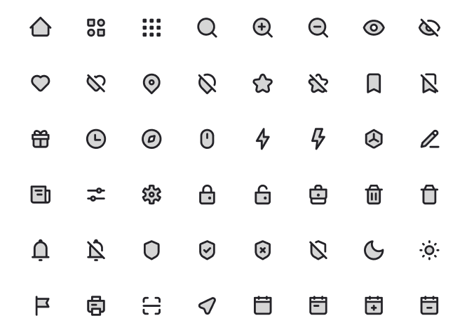 1500+ UI/UX Icons In 5 Styles (PNG, SVG, Figma)