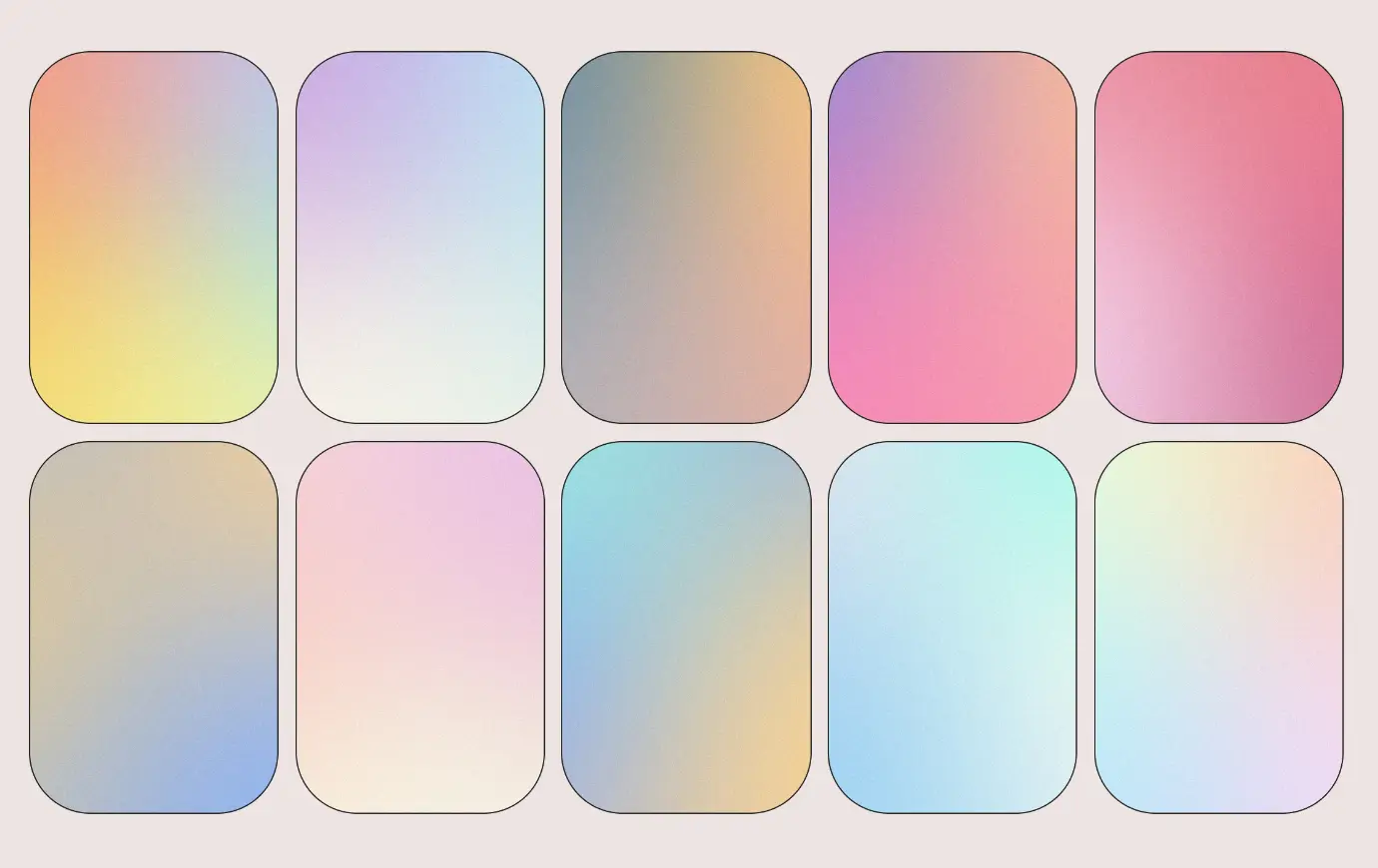 20 High-quality Pastel Grainy Gradients