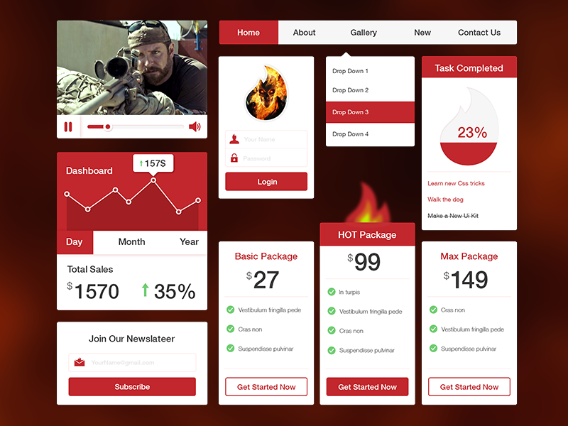 20+ Best Free Web UI Kits For Web / Mobile Designers 2015