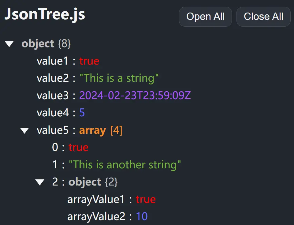 JsonTree.js