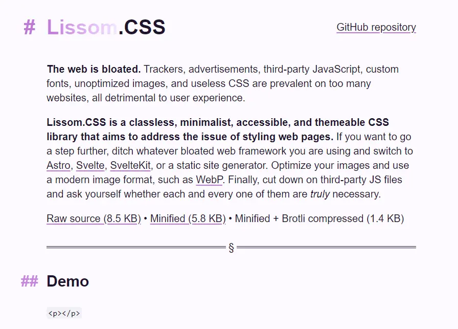 Lissom.CSS