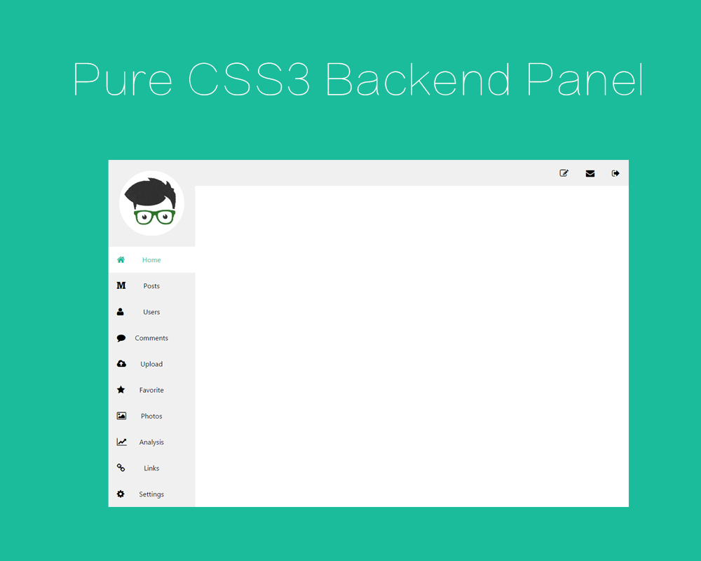 Pure-CSS3-Backend-Panel