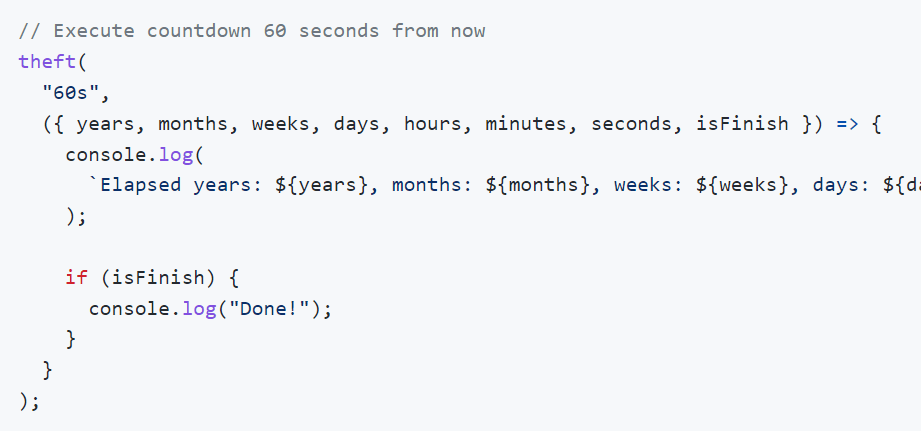 Timetheft.js