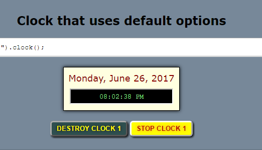 jQuery-Clock-Plugin