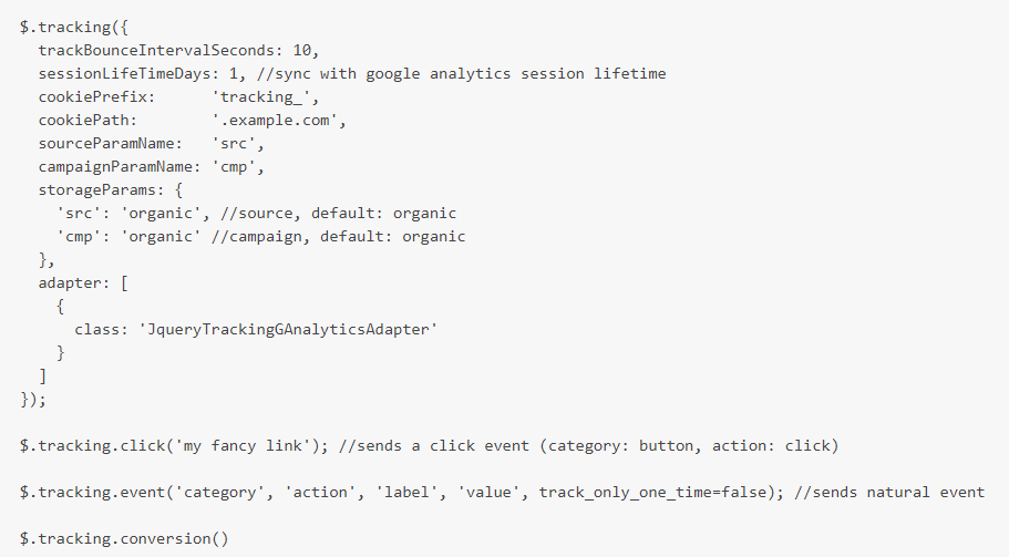 jquery.tracking