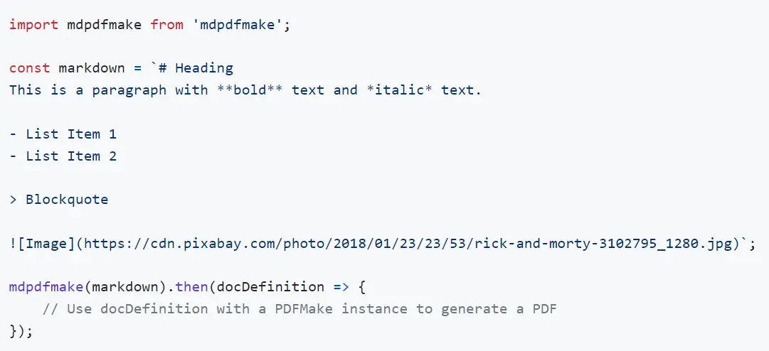 mdpdfmake