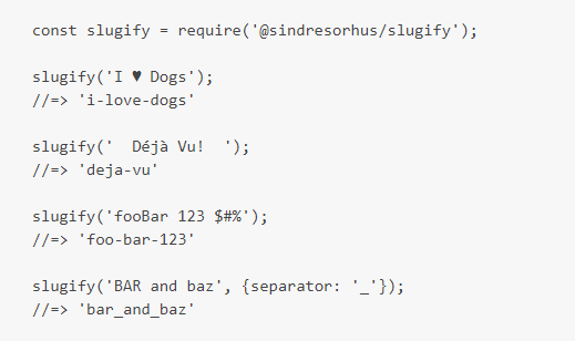 slugify