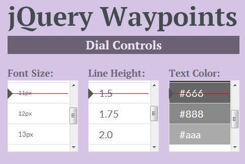 jQuery waypoints