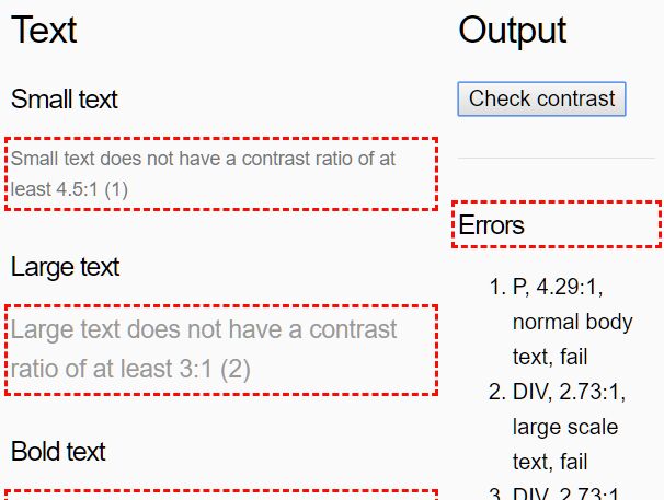 javascript contrast text color