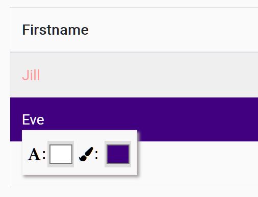 Color Picker For Table Cells - jQuery table-color.js