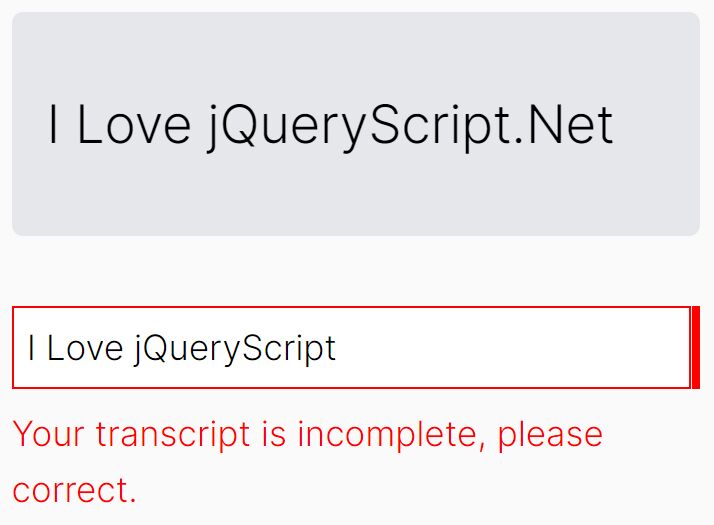 Compare User's Input To A Specifed Text String - jFieldCompareString