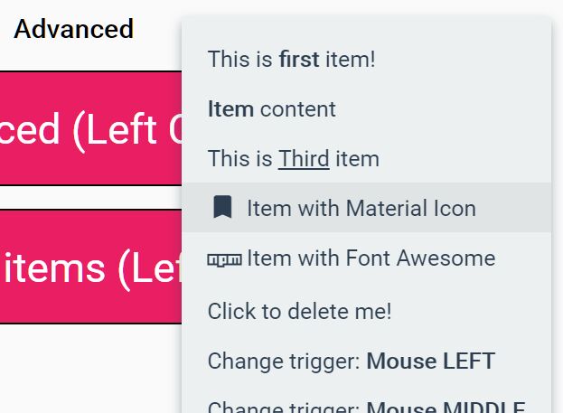 Elegant Context Menu Inspired By Material Design