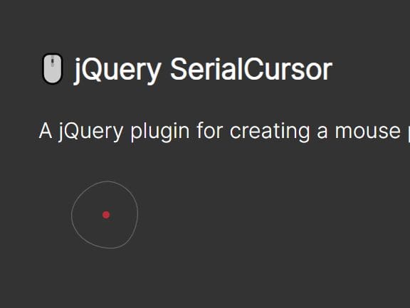 Pretty Cool Animated Cursor With jQuery - serialCursor