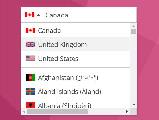 Easy Country Picker With Flags - jQuery country-select