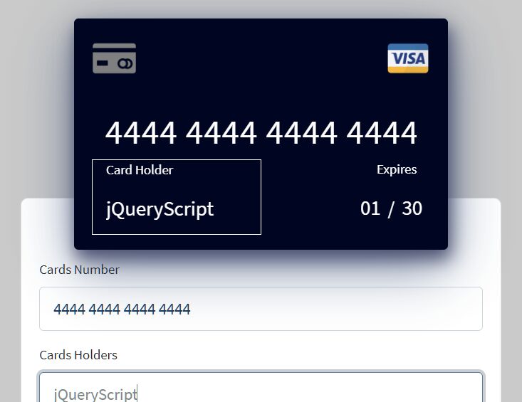 Credit Card Form With Cool Interactions