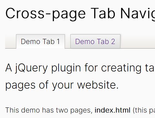 Cross-page Tab Navigation Plugins With jQuery - simpletabs