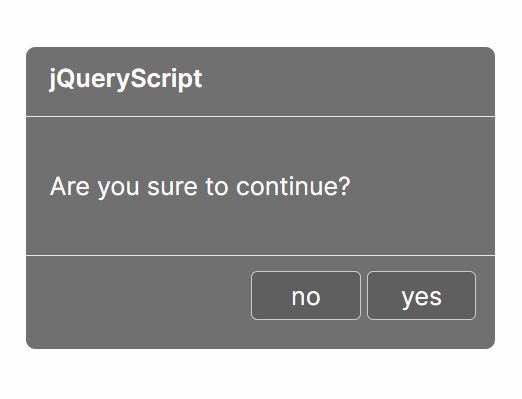 Tiny & Customizable Confirmation Dialog Plugin - jQuery confirm.js