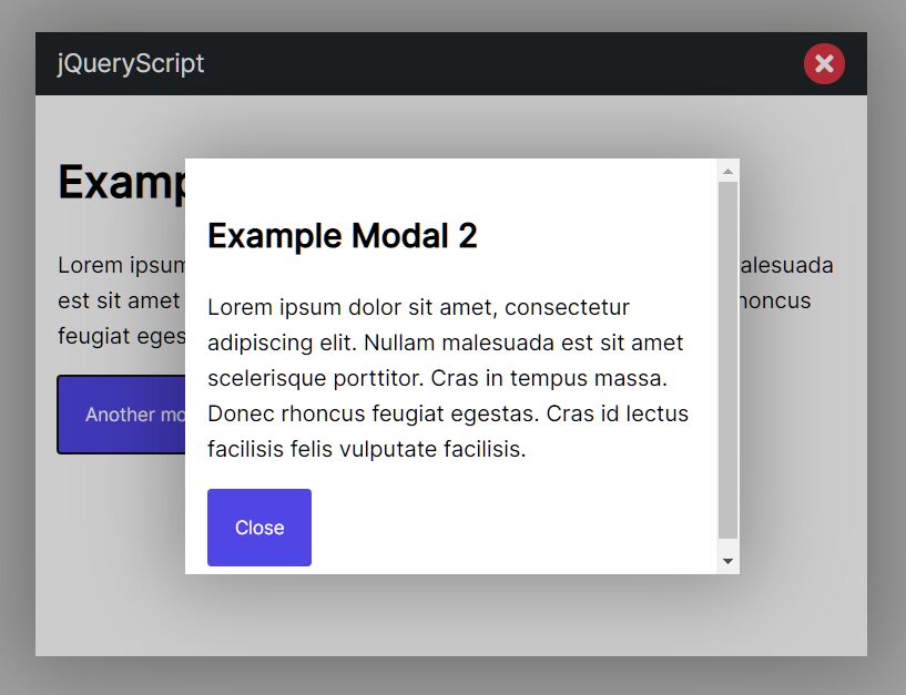 Customizable Dialog Box/Popup Window Plugin - jQuery SuperModal