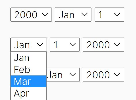 Year/Month/Day Picker With Date Validation - jQuery Picky.js