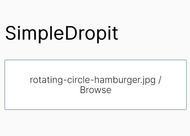 在 JavaScript 中拖放文件上传区 - SimpleDropit