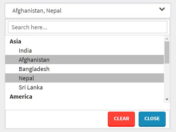 Custom Select Dropdown With Search Box - Amsifyselect.js