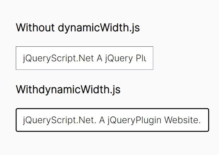Auto-resize Element's Width Based On Its Content - jQuery dynamicWidth.js