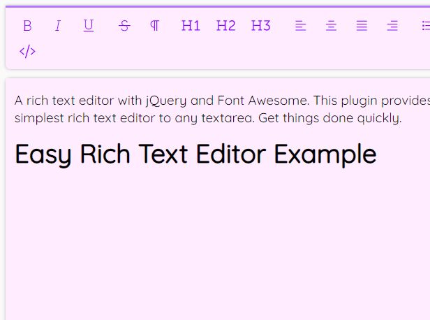 Easy Rich Text Editor With jQuery And Font Awesome