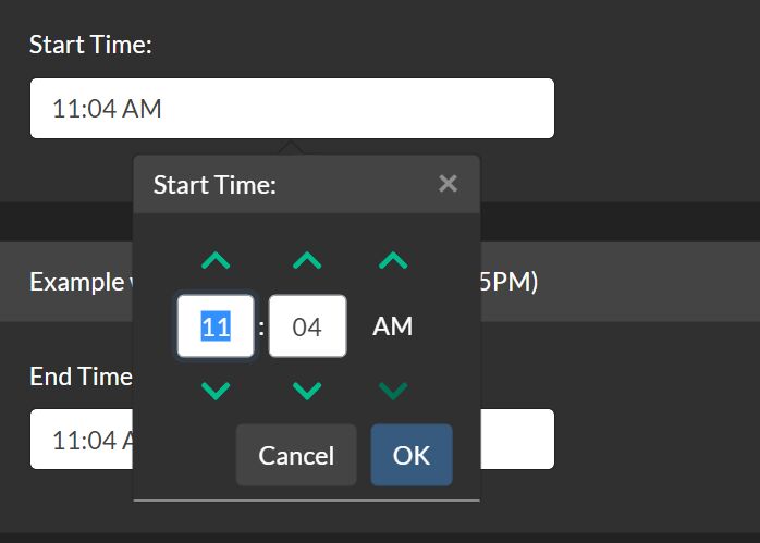 Easy Time Picker Plugin For Bootstrap