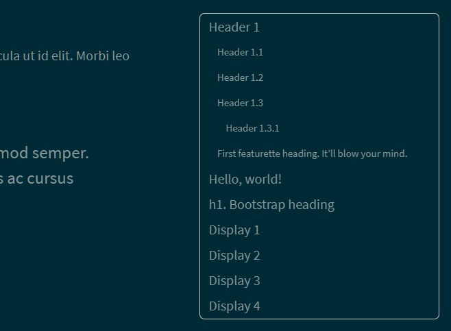 Auto Expanding Table Of Contents Plugin - Dynamic Content Menu