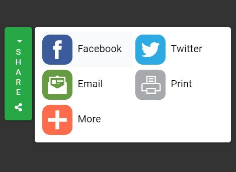 Floating Social Share Panel Plugin For Bootstrap 4 - socialshare.js