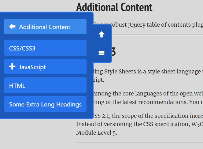 Floating Table Of Contents Plugin - jQuery FooNav.js