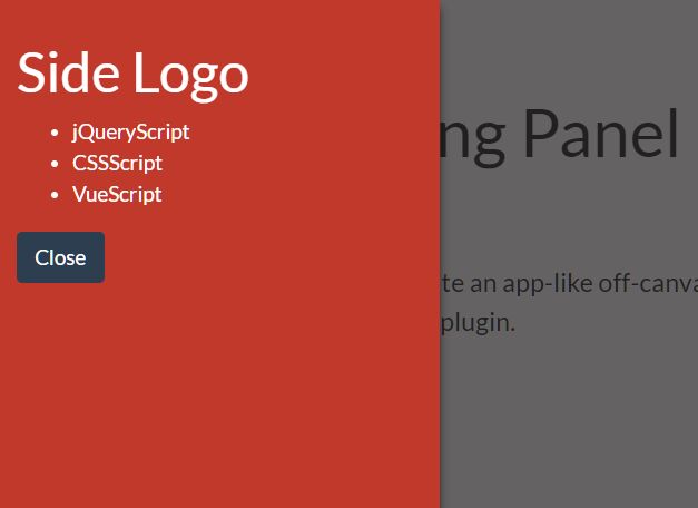 Generic Sliding Panel In jQuery - SlidePanel.js