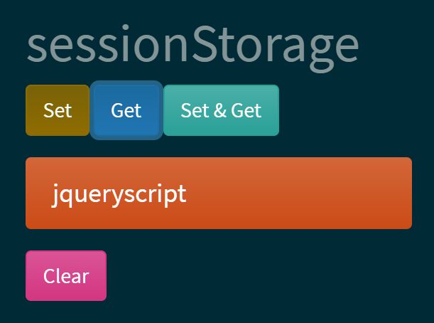 Handling Window Session Storage With jQuery - session.js