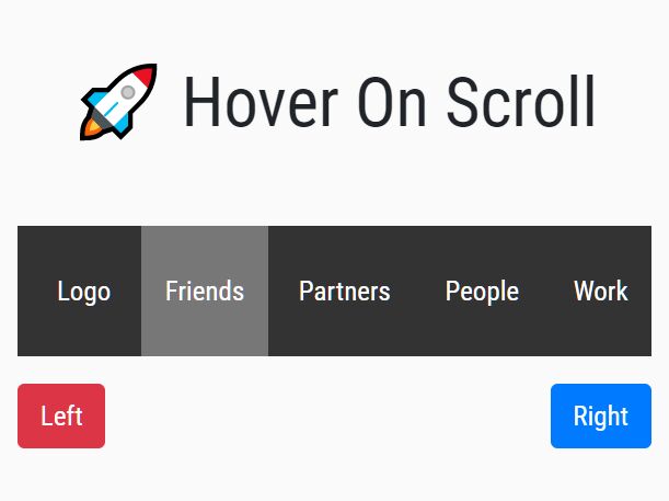 Horizontal Hover To Scroll In jQuery - hoverscroll