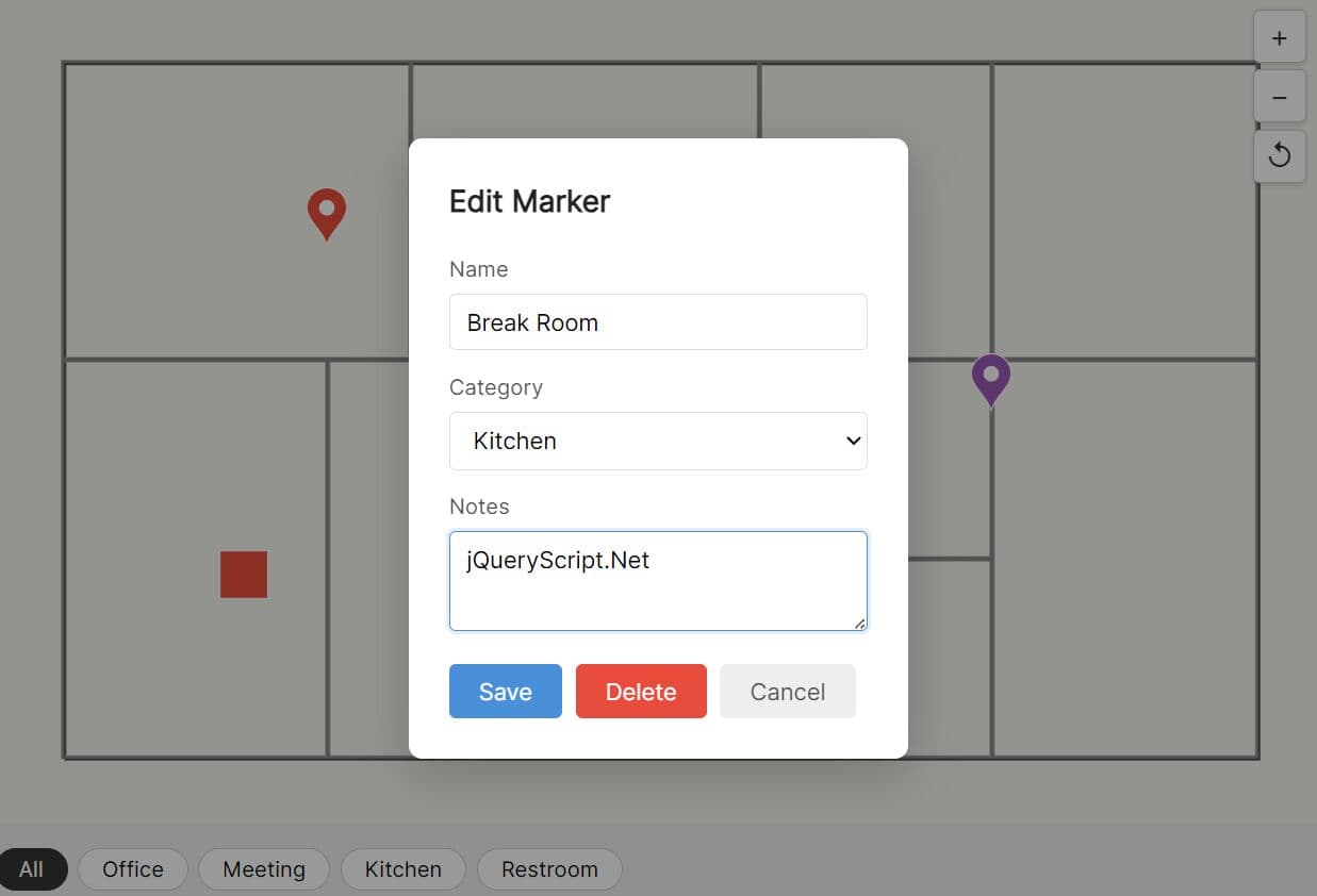 Add Interactive SVG Markers to Images - jQuery mapsvgmarker