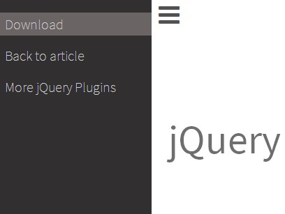 jQuery Animated Side Navigation Menu Plugin - Sidebar