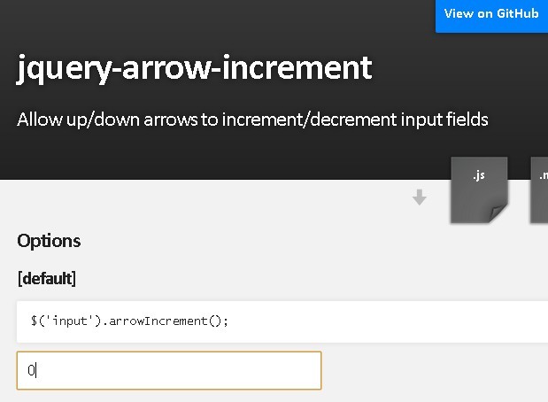 jQuery Arrow Increment/Decrement Input Fields Plugin