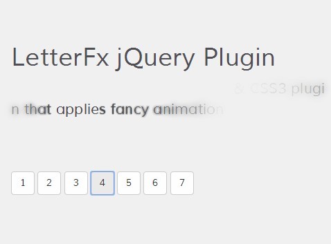 jQuery & CSS3 Based Text Animation Effect Plugin - LetterFX