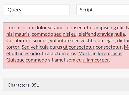 jQuery Character Counter For Multiple Text Fields - countchar