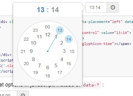 jQuery Clock Style Time Picker Plugin For Bootstrap 3/4 - clockpicker