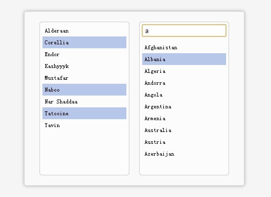 jQuery Multi-Select List Box Plugin - listbox.js