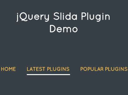 jQuery PLugin To Create Sliding Underlines For Any Elements Slida - Download jQuery Plugin To Create Sliding Underlines For Any Elements - Slida