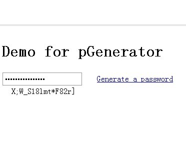 jQuery Password Generator Plugin - pGenerator