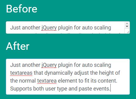 jQuery Plugin For Auto Grow Of Textarea On Typing - autoresize