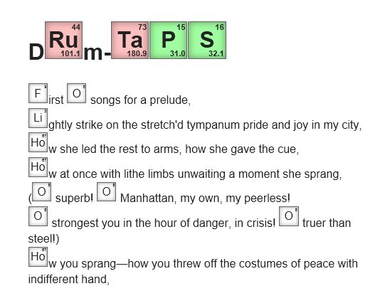 jQuery Plugin For Chemical Element Symbols - Elementize