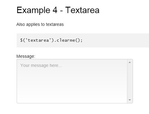 jQuery Plugin For Clearing Text Field On Click - clearme