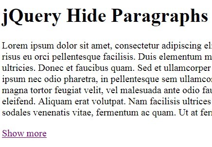 jQuery Plugin For Collapsable Paragraphs - Hide Paragraphs