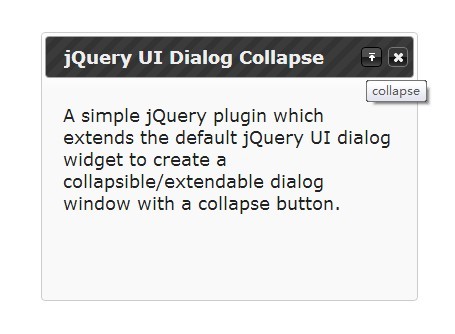 jQuery Plugin For Collapsible jQuery UI Dialogs