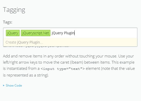 jQuery Plugin For Custom Tags Input and Select Box - selectize.js