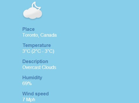jQuery Plugin For Displaying Real Time Weather Conditions - Open Weather